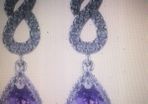 10KT White Gold Filled Amethyst Earrings