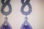 10KT White Gold Filled Amethyst Earrings