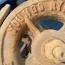 Another Beautiful Large Heavy Antique Iron Pulley Image 4