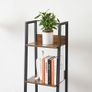 Slim Shelving Unit industrial brown bookcase 5 tier Image 4