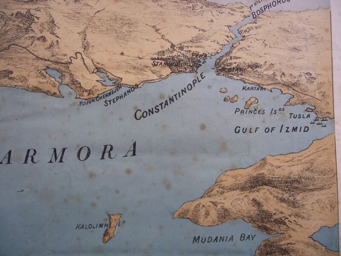 Sea of Marmora - Positions of the British Fleet - Illustrated London News 1878