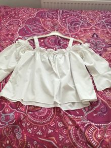 White cotton top size 12