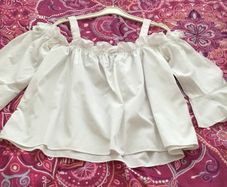 White cotton top size 12