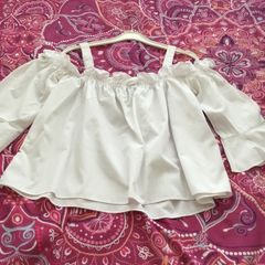 White cotton top size 12