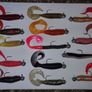 No#11 - New - Set of 14pcs mix colour soft lures 8,5-9cm on jig heads 4/0 and 8g - Pike Perch Trout Salmon Bass Cod Pollock Image 2