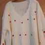 Shein Small Heart & Flower Jumper.    S. 1X - 18.  New-  Tag. Image 2