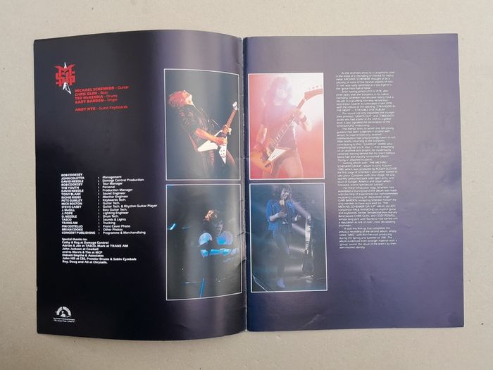 Vintage Michael Schenker Group tour Programme Metal