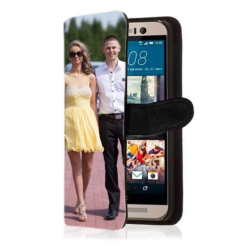 HTC ONE M9 - Personalised Leather wallet case - Front print