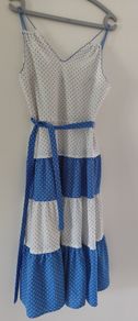 1970s Vintage Polka Dot Summer Dress