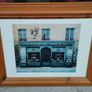 Framed Picture - "Lefevre Utile" With Deep Blue Colour &  Wide Wood Surround Image 3