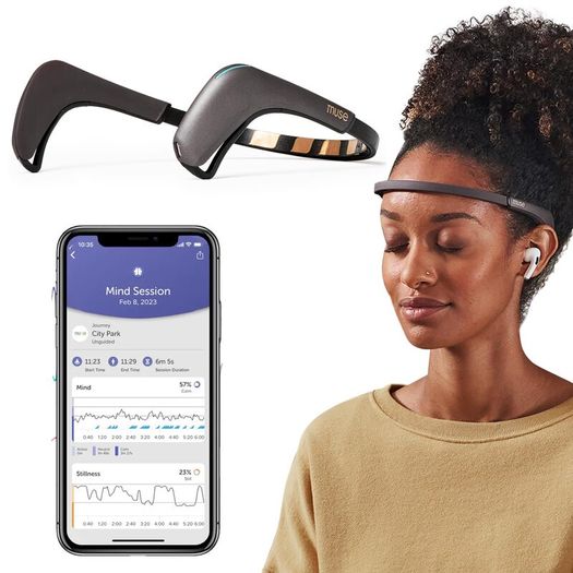 Muse 2 Brain-Sensing Meditation Headband + Official Travel Case