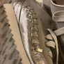 Andia Fora Made in Italy Top Quality Designer Silver Trainers - Size 41 Image 2