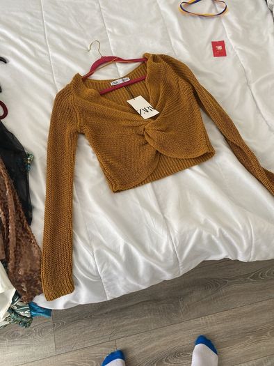 zara crop top new with tags