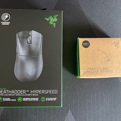 Razer Deathadder V3 Hyperspeed + Hyperpolling Dongle + Razer Gigantus V2 XXL Mousepad