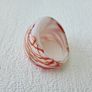 Lucite White Red Gold Statement Ring Image 3
