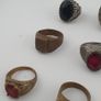 Antique Mix Rings Treasure 15 Assorted Brass Designs Image 5