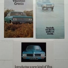 Vintage Vauxhall Car Brochures x 3 - Classic Car Brochures