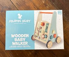 Squirrel play Wooden baby walker