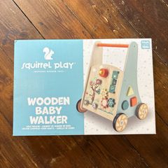 Squirrel play Wooden baby walker