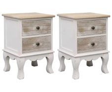 Bedside Cabinets 2 pcs 35x30x50 cm Paulownia Wood