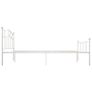 Bed Frame White Metal 160x200 cm Image 4