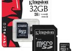 Memory Card 32 GB Kingston Canvas Select Micro SD SDHC Memory Card 80MB/s UHS-1 Class 10 With Adapter - 32GB