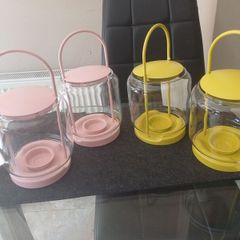 Glass Lanterns x 4