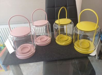 Glass Lanterns x 4