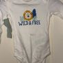 Two wild baby vests 2-6 months Image 3