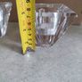 Lovely Tipperary Lead Crystal Cut Glass Pair of INFINITY Votive Candle Holders Image 8
