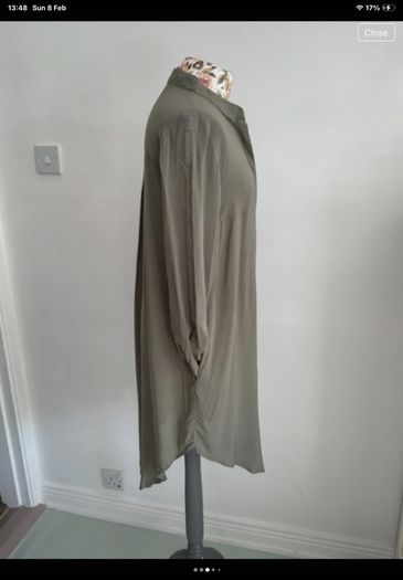 shirt bnwt H&M long shirt /shirt dress khaki size 10