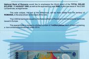 1999 Romania 2000 Lei Polymer Banknote P111b Solar Eclipse Polymer Folder