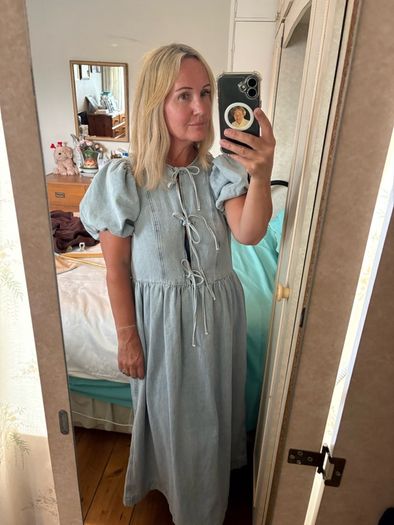 h&m denim dress