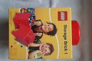 LEGO Storage Box Brick 1 Knob Single Red