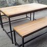 Bespoke Industrial Table and Benches Image 7