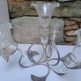 4 branch Silver and glass flower holder Image 5