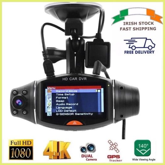 Car DVR Video Recorder Camera Front and Rear GPS HD