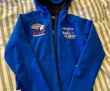 Rally of the Lakes 40th Anniversary soft shell jacket Small Adult 13-14yrs