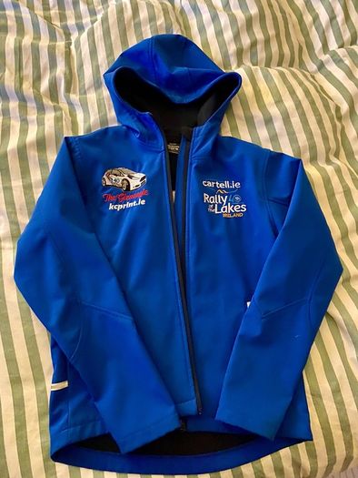 Rally of the Lakes 40th Anniversary soft shell jacket Small Adult 13-14yrs
