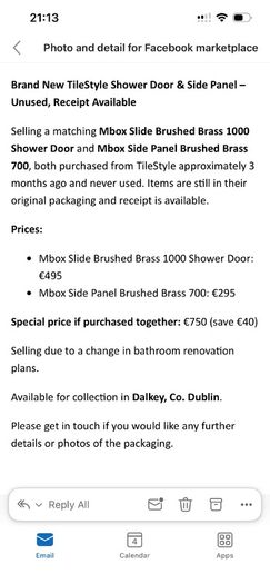 shower door and panel
