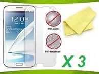 main image for ad 3 X Anti-Glare Matte Screen Protector For Samsung Galaxy Note II 2 Cover N7100