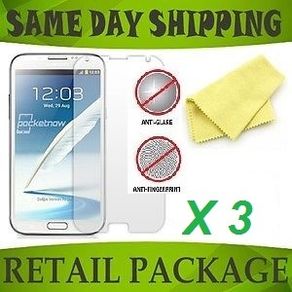3 X Anti-Glare Matte Screen Protector For Samsung Galaxy Note II 2 Cover N7100