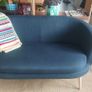 Fabulous Neat and Sturdy Two Seater Sofa on Wooden Legs in Excellent Condition Image 5