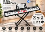 88 Key Digital Piano Keyboard Semi Weighted Electric Portable with Stand