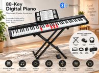 main image for ad 88 Key Digital Piano Keyboard Semi Weighted Electric Portable with Stand