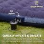Double Blow Up Airbed Inflatable Waterproof Mattress for 2  Comfortable Flocked Air Bed for Camping, Festivals & Guests Lightweight & Easy to Store Image 5