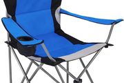 Camping Chair, Padded Camping Chairs for Adults with Armrests and Cup Holder, Heavy Duty Folding Chair Portable for Fishing Beach, Perfect for Caravan Trips, BBQs, Garden, Picnic, Travelling (FREE SHIPPING)