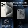 Camera Lens Protector for iPhone 15 Pro 6.1-Inch and iPhone 15 Pro Max 6.7-Inch, Full Coverage 9H Clear Tempered Glass. Image 4