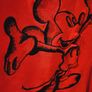 RARE Disney Mickey Mouse Vintage Sweatshirt Raised Sketch Pattern 100% Cotton Image 8