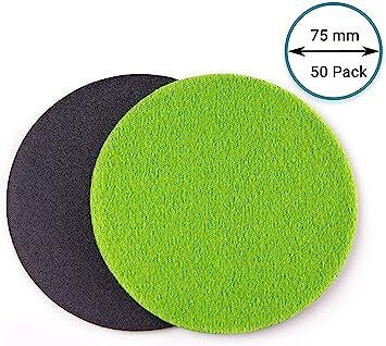 GLASS POLISH 13303 GP-PRO100 Silicon Carbide Sanding Disc with Hook and Loop | P320 Abrasive Disc | 75 mm | Pack of 50